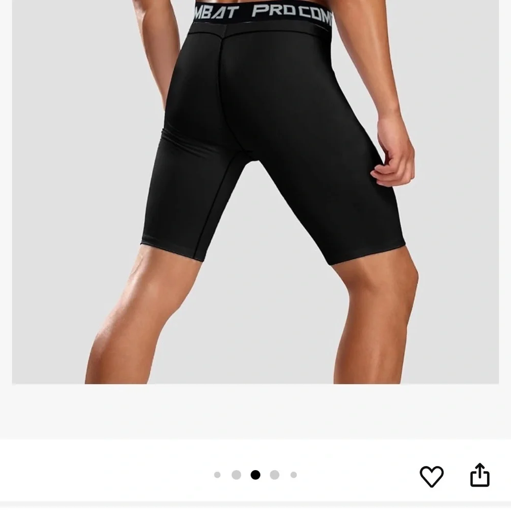 Black and White Compression Shorts